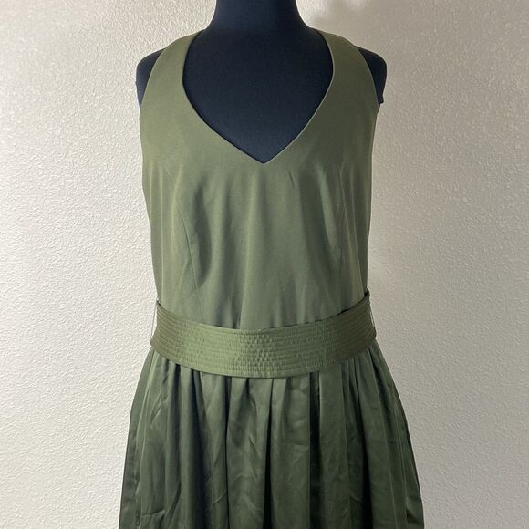 WIHTE BY VERÁ WANG GREEN WOMEN DRESS PLUS SIZE 14 - Picture 5 of 14